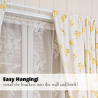 Yafa Home Fashion Heavy Duty Single Standard Adjustable Curtain Rod Hardware - Image 5