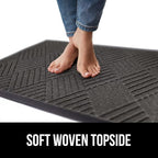 GORILLA GRIP 100% Waterproof All-Season WeatherMAX Doormat, US Designed Natural - Image 8