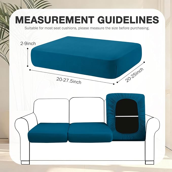 hyha 4Pcs Patio Cushion Covers, Stretch Outdoor Couch Cushion Covers, Washable - Image 2