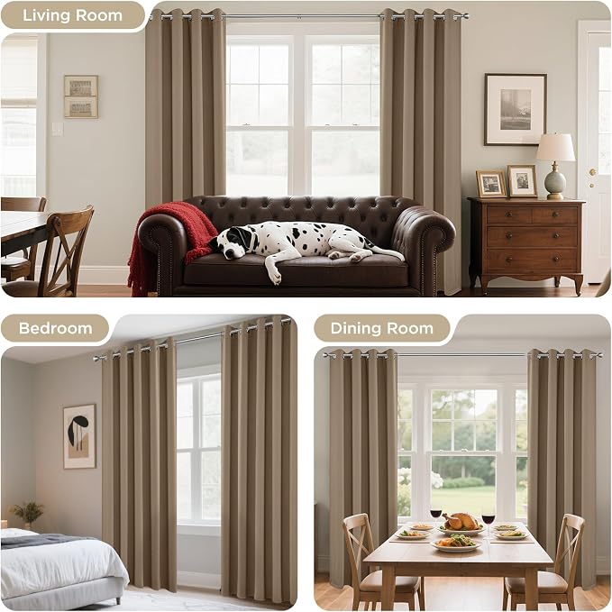 Joydeco Blackout Curtains 120 Inch Length 2 Panels Set, Thermal Insulated Long - Image 6