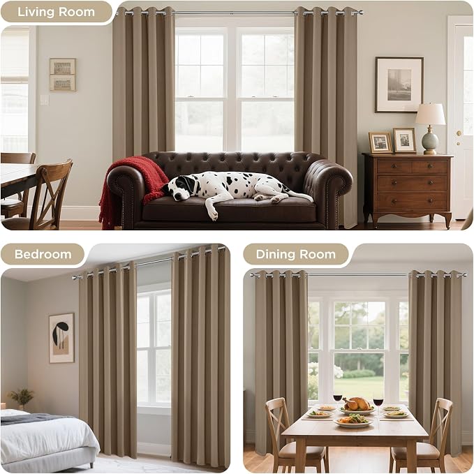 Joydeco Blackout Curtains 90 Inches Long 1 Panel, Thermal Insulated Long - Image 6