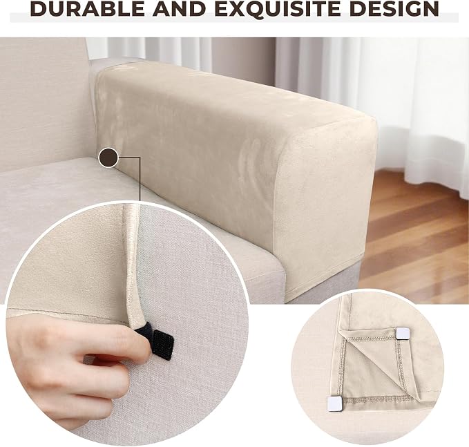 Couch Arm Covers 2 Pcs Sofa Armrest Covers Stretch Couch, Armrest Cover - Image 3