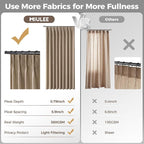 MIULEE Pinch Pleated Thick Linen Curtains 84 Inches Long 2 Panels - Image 6