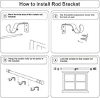 Byondeth Curtain Rods for Windows 16 to 240 Inches Adjustable Length 1 Inch - Image 7