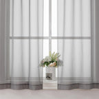 Aiyufeng 2 Piece Grey Short Sheer Curtains 45 Inch Length, Light Filtering - Image 3