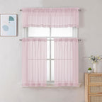 Chyhomenyc Blush Pink Sheer Valances - Image 2