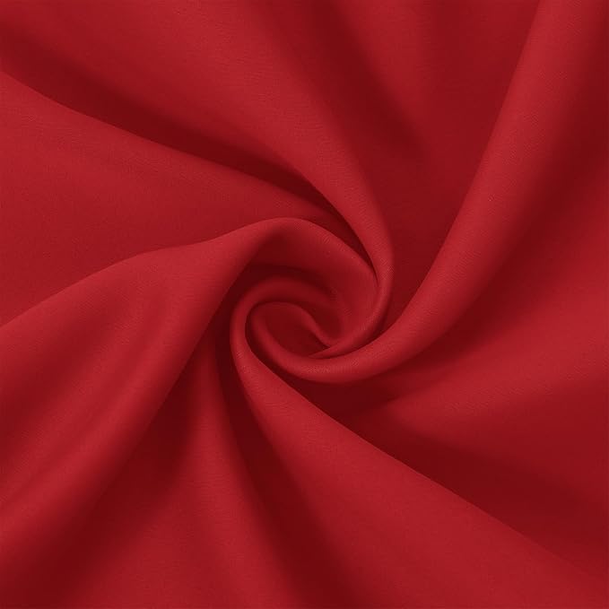 LEMOMO Red Blackout Curtains/52 x 72 Inch/Set of 2 Panels Room Darkening - Image 5