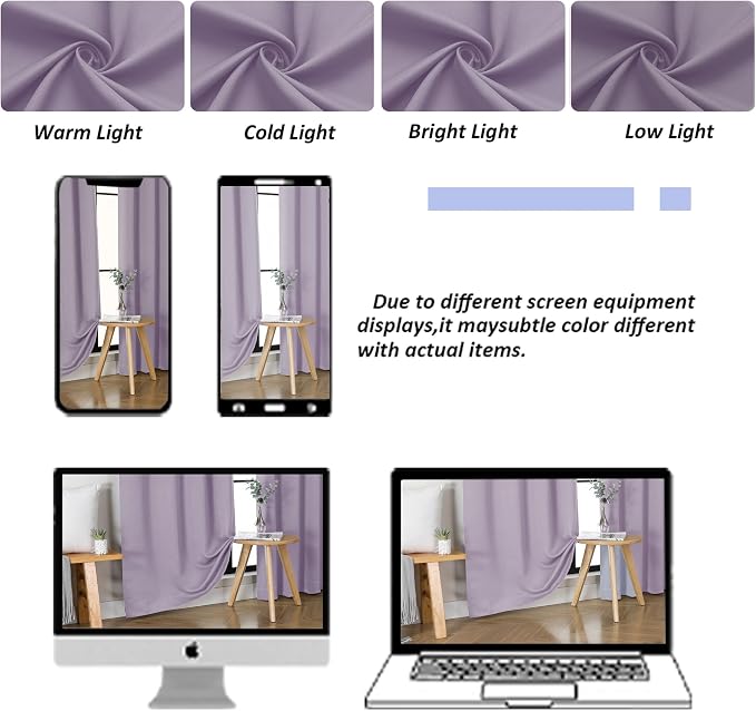 Simplebrand Ava Lilac Blackout Curtains - Image 9