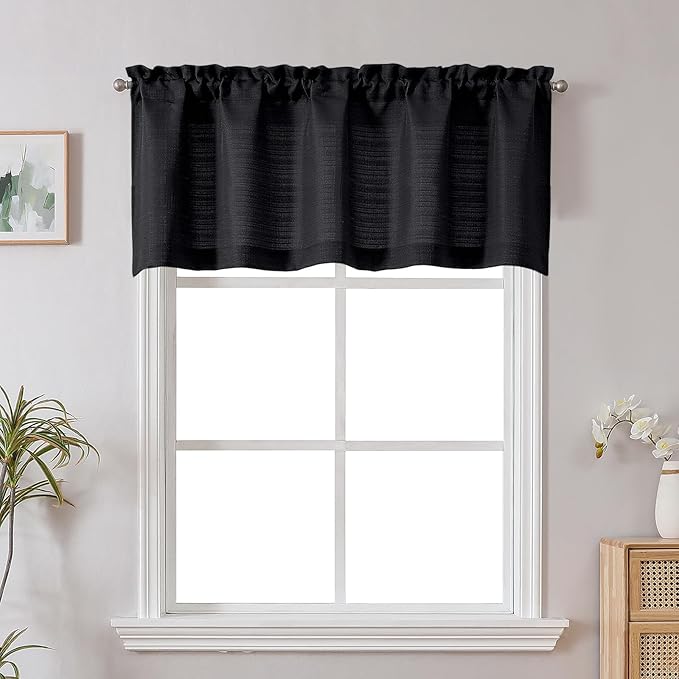 Chyhomenyc Black Short Curtain Valance by Chyhomenyc