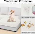 Easy-Going Stretch 4 Pieces Couch Cushion Covers - Image 3