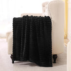 Black Fleece Throw Blanket 108”×90” - Image 2