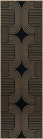 Lahome Enfys Modern Geometric Black Runner Rug, 2x8 Indoor Outdoor Hallway - Image 8