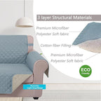 U-NICE HOME Reversible Oversized Chair Covers Quilted Water Repellent Pet - Image 5