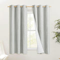 NICETOWN Grey 100% Blackout Curtain Panels, Thermal Insulated White Thermal by NICETOWN