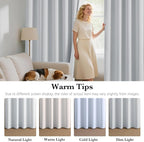 RYB HOME White 100% Blackout Curtains, Short Thermal Insulated Heat & UV - Image 6