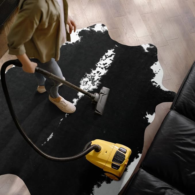 AROGAN Premium Faux Cowhide Rug 158 x 140 cm/5.2 x 4.6 feet, Durable and Large - Image 4
