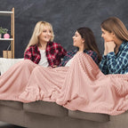 Buryeah 12 Pcs Flannel Throw Blanket Bulk 50 x 60 in Sleepover Blanket Outdoor - Image 5