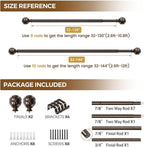 KAMANINA Curtain Rods for Windows 72 to 144 Inches Long Heavy Duty Curtain Rod - Image 9