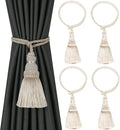 Fenghuangwu 4 Pack Curtain Tie Backs Rope Tassels by fenghuangwu