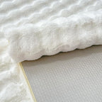 White Rabbit Plush Rug 8'x10', Fluffy Faux Fur Shaggy Area Rug - Image 9
