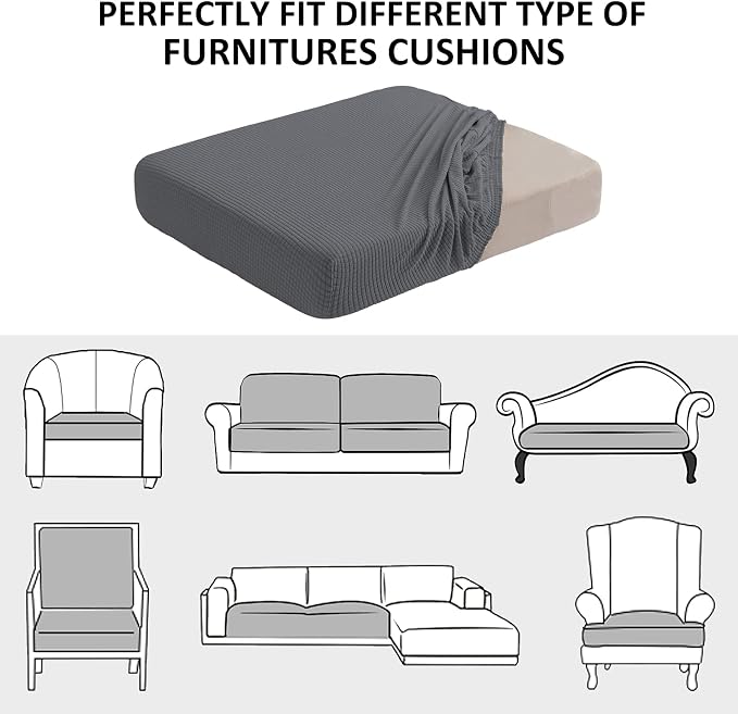 Water Repellent Sofa Seat Cushion Covers Stretch Furniture Protector Slip Covers - Image 8