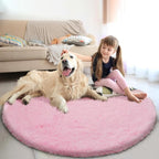 yulidayang Pink Fluffy Round Area Rugs - Image 8
