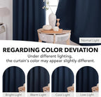 Deconovo Blackout Curtains for Kitchen Window Back Tab and Rod Pocket Curtains - Image 6