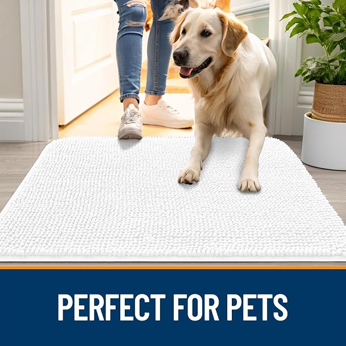 OLANLY Dog Door Mat for Muddy Paws 47x24, Absorbs Moisture and Dirt, Absorbent - Image 6
