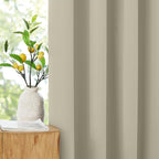 NICETOWN 100% Blackout Muted Beige Curtains 84 inches Long, Grommet Energy - Image 8