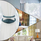 2 Pack Magnetic Curtain Tiebacks Rope Modern Handmade Curtain Tie Backs - Image 6