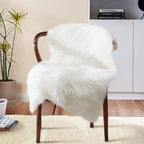 Ciicool Faux Sheepskin Rugs Soft Faux Fur Rug White Fluffy Chair Couch Cover by CIICOOLHomeDeco