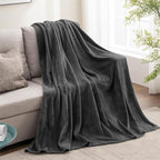 BEDELITE Fleece Blanket Charcoal Grey Throw Blankets - Image 5