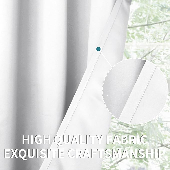 BGment White Curtains 45 Inches Length - Image 7