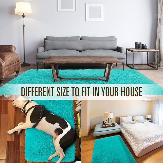 LOCHAS Ultra Soft Indoor Modern Area Rugs Fluffy Living Room Carpets - Image 7