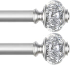2 Pack Curtain Rod 32 to 58 Inches, USFOOK 7/8 Inch Telescoping Splicing by USFOOK