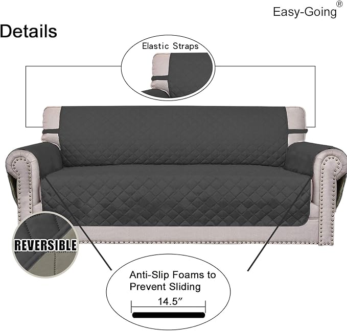 Easy-Going Reversible Loveseat Couch Cover - Image 3