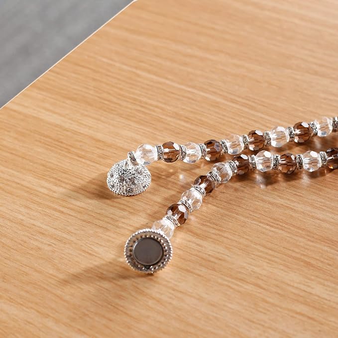 SUQ I OME 1 Pair of Luxury Crystal Beaded Magnetic Curtain Tieback and Holdback - Image 8