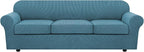 4 Piece Stretch Sofa Covers for 3 Cushion Couch Covers for Living Room by HVERSAILTEX