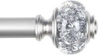 Silver Curtain Rods for Windows 48 to 84 Inch, USFOOK 7/8 inch Telescoping by USFOOK