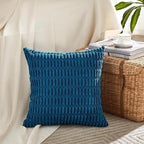 Fancy Homi 4 Packs Teal Decorative Throw Pillow Covers 22x22 Inch - Image 2