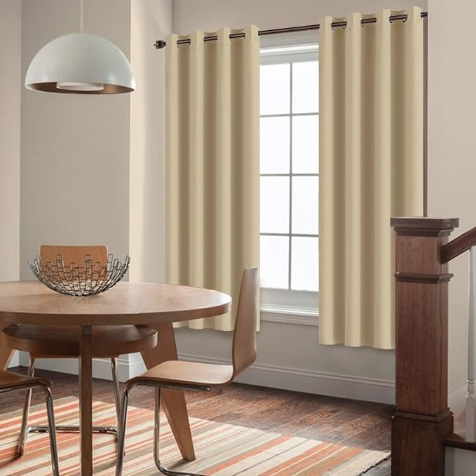Yakamok Blackout Curtains Room Darkening Thermal Insulated Grommet top Window - Image 2