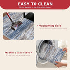 KOZYFLY Modern Abstract Washable Rug Runner 2.6x10 Hallway Rug Runner Non-Slip - Image 5
