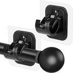 Codoule 2PCS No Drill Curtain Rod Brackets Drilling Self Adhesive Holder Hooks by Codoule