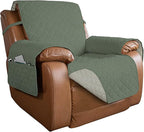 PureFit Reversible Quilted Sofa Cover, Water Resistant Slipcover Furniture by PureFit