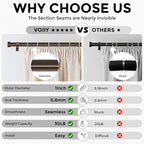 VOIIY Bronze Curtain Rods for Windows 48 to 84 Inch, Size:36-88 Inch, Antique - Image 4