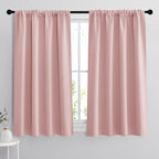RYB HOME Short Window Curtains for Kitchen, Room Darkening Rod Pocket Drapes by RYBHOME