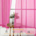 Gwine Sheer Curtains for Bedroom 54 inches Long - Image 7