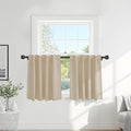 PONY DANCE Thermal Insulated Small Window Curtains Short Drapes by PONYDANCE