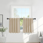 PONY DANCE Thermal Insulated Small Window Curtains Short Drapes by PONYDANCE