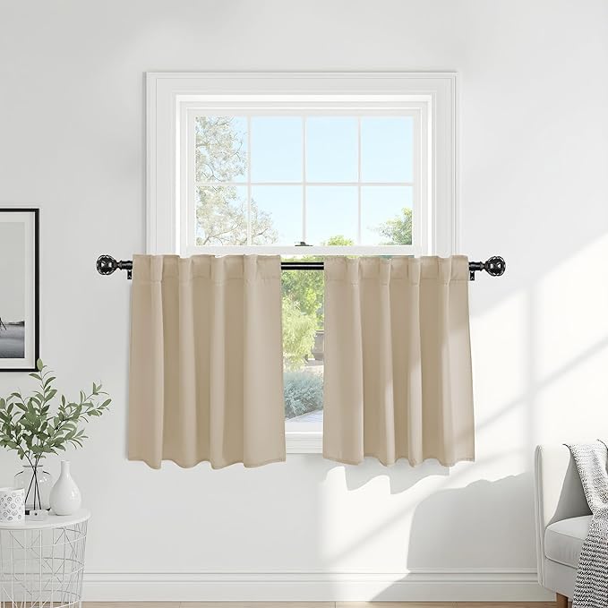 PONY DANCE Beige Valances Tiers by PONYDANCE